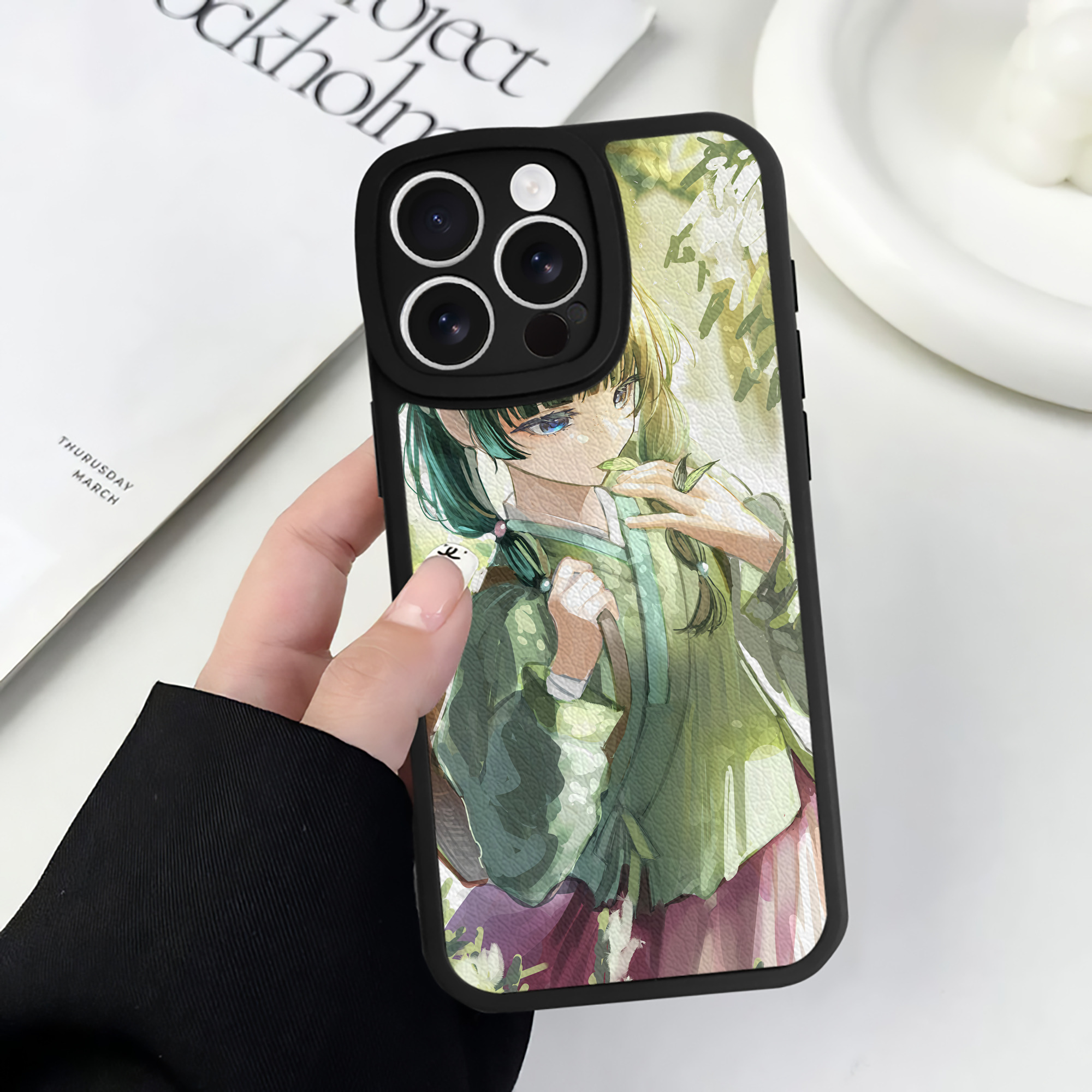 （画像用） 薬屋のひとりごと The Apothecary Diaries 【iPhone 16シリーズ対応】シリコンスマホケース（レザー調） 材質：シリコン